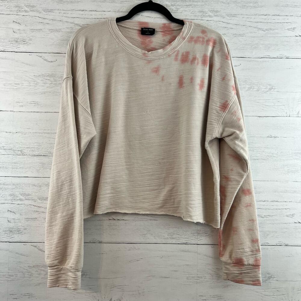 Blank Paige Pink Tie Dye Cropped Sweatshirt Size M
